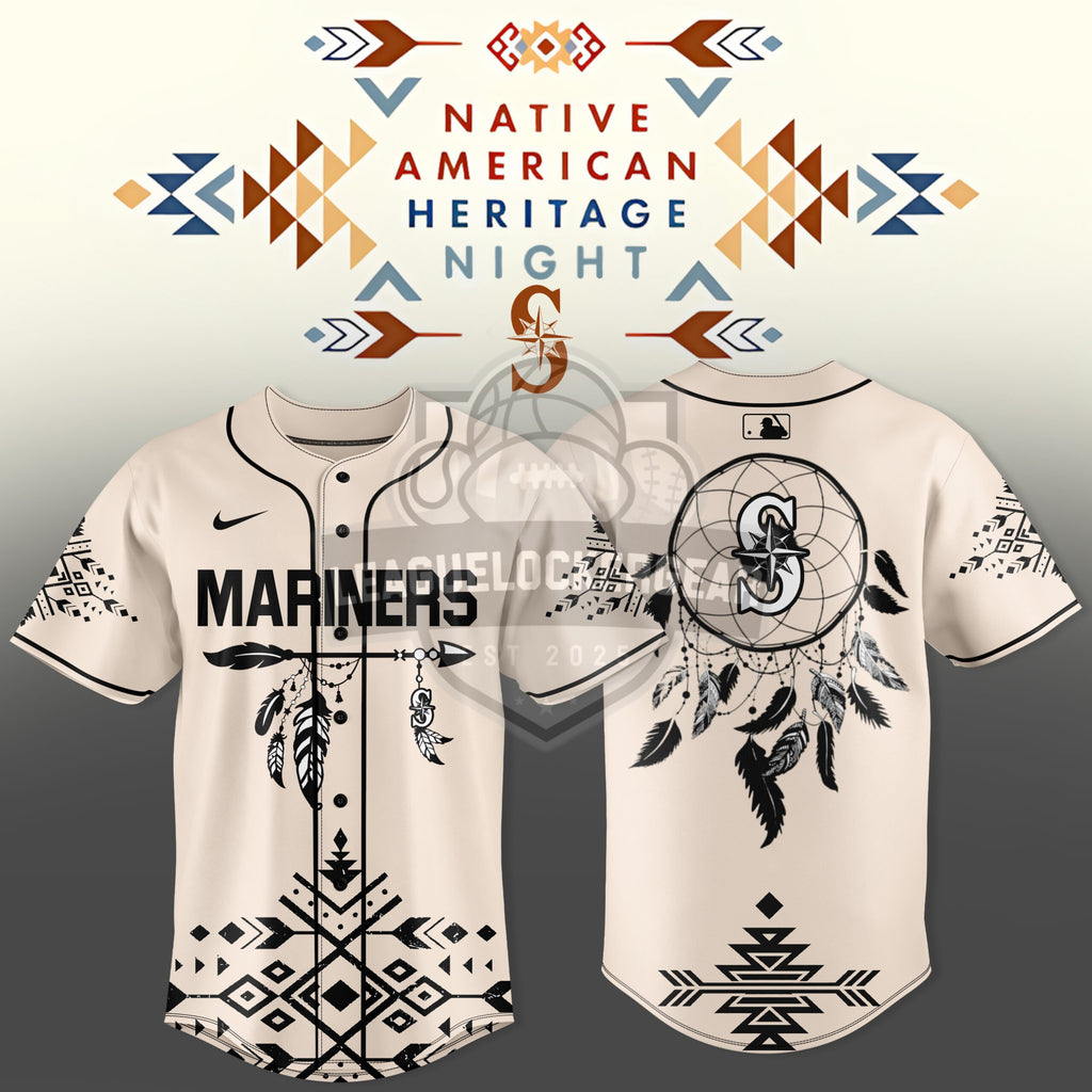 Seattle Mariners Native American Heritage Night Baseball Jersey - LeagueLockerGear
