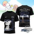 Seattle Seahawks Snoopy Yes I'm Old But I Saw Seahawks Greatness T-Shirt - LeagueLockerGear