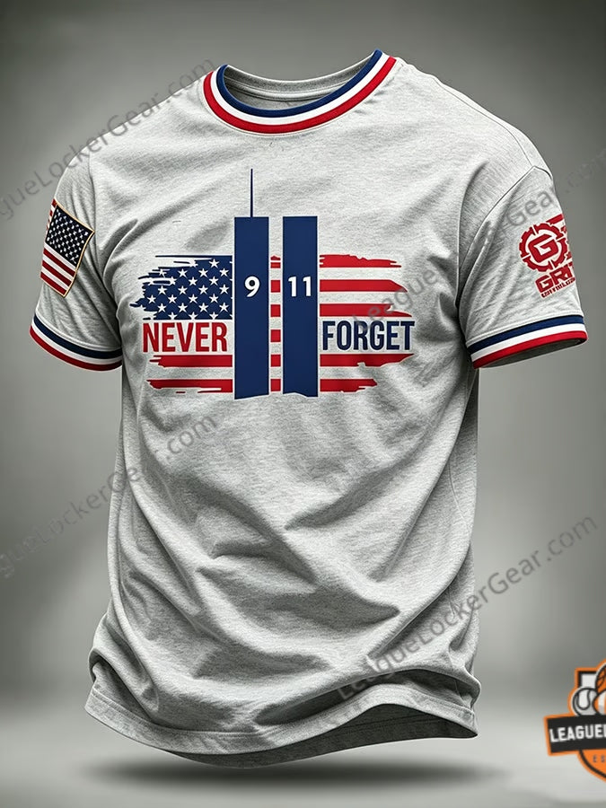 September 11th Never Forget Remembrance T-Shirt - LeagueLockerGear