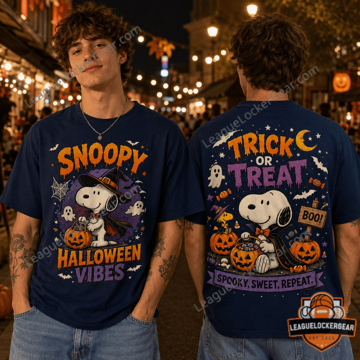 Snoopy Halloween Trick or Treat T-Shirt - LeagueLockerGear