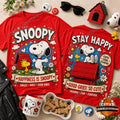 Snoopy Happiness Is Snoopy Stay Happy T-Shirt - LeagueLockerGear