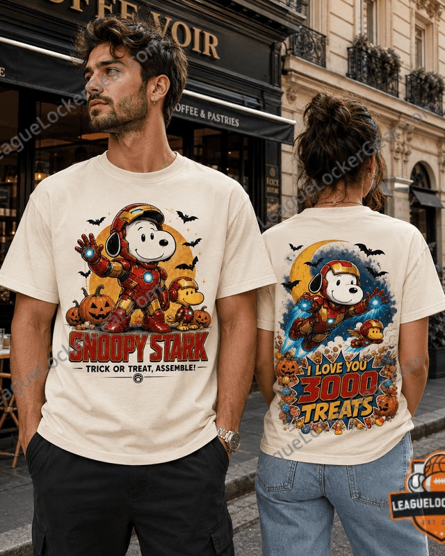 Snoopy Iron Man Halloween Crossover 3D T-Shirt | League Locker Gear