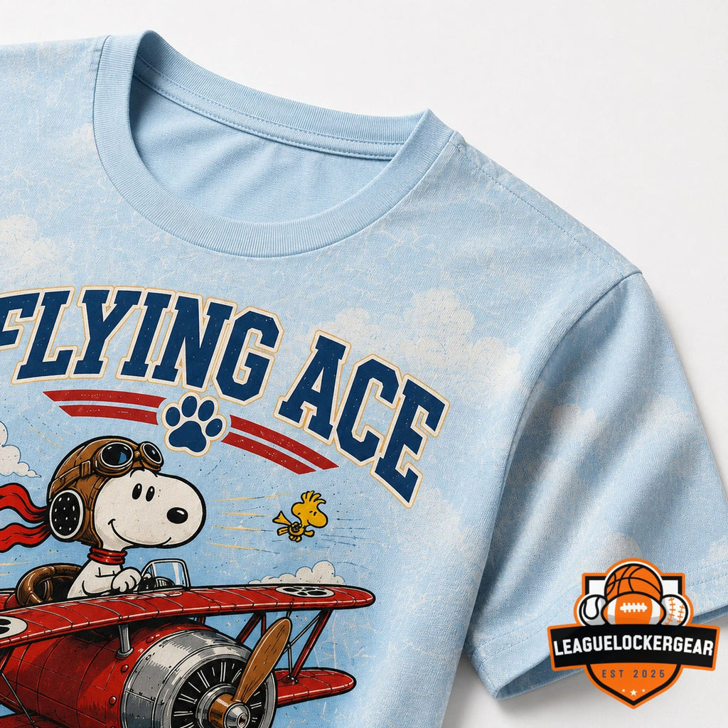 Snoopy Peanuts 41st Anniversary Flying Ace 1985-2026 T-Shirt - LeagueLockerGear
