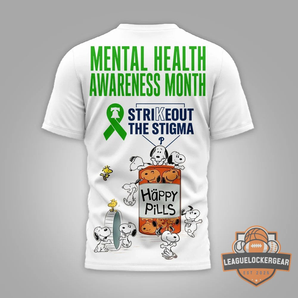 Snoopy Peanuts Mental Health Awareness Month T-Shirt - LeagueLockerGear