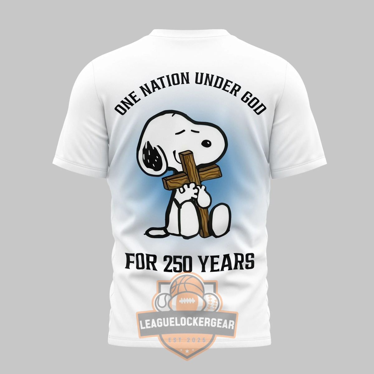 Snoopy Peanuts One Nation Under God For 250 Years T-Shirt - LeagueLockerGear