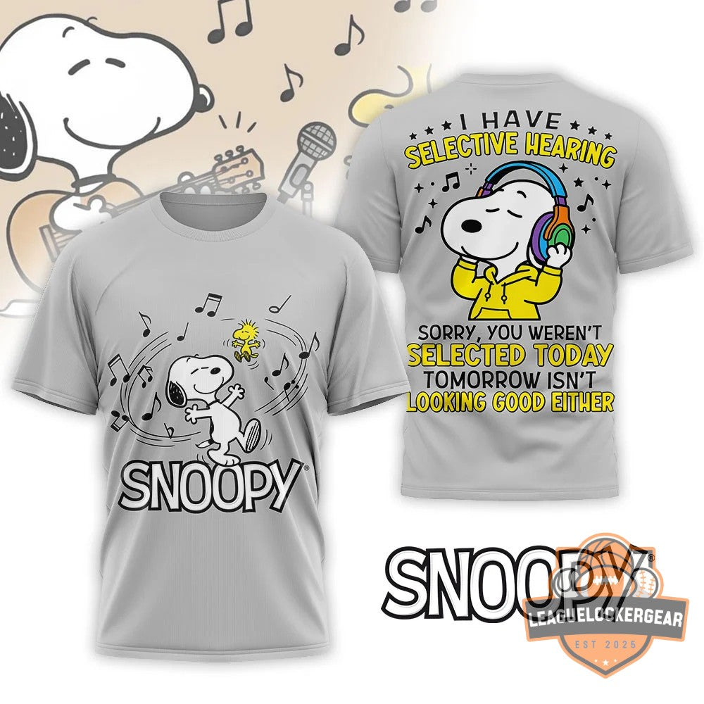 Snoopy I Have Selective Hearing T-Shirt - LeagueLockerGear