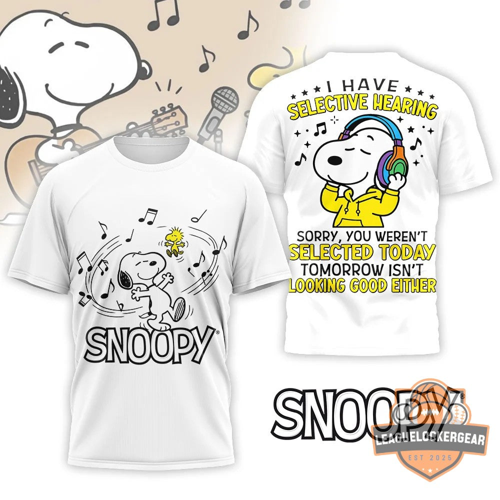 Snoopy I Have Selective Hearing T-Shirt - LeagueLockerGear