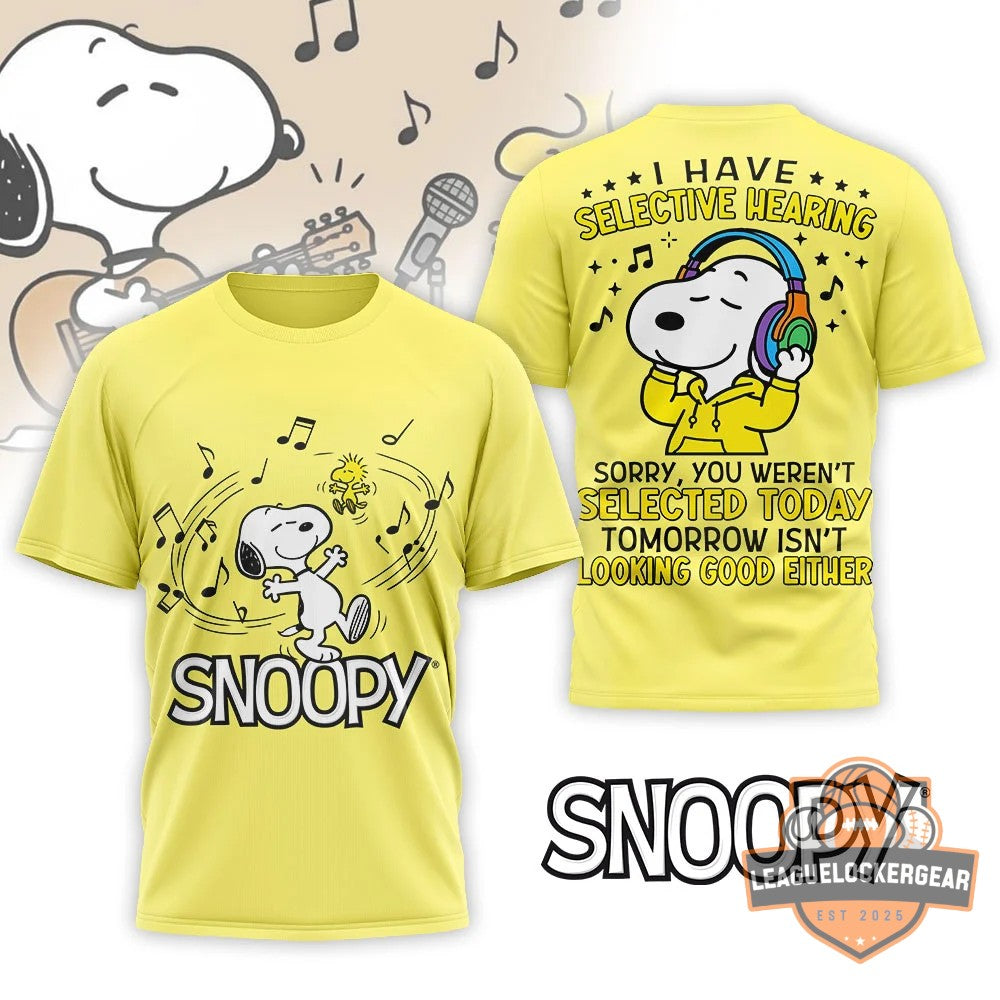 Snoopy I Have Selective Hearing T-Shirt - LeagueLockerGear