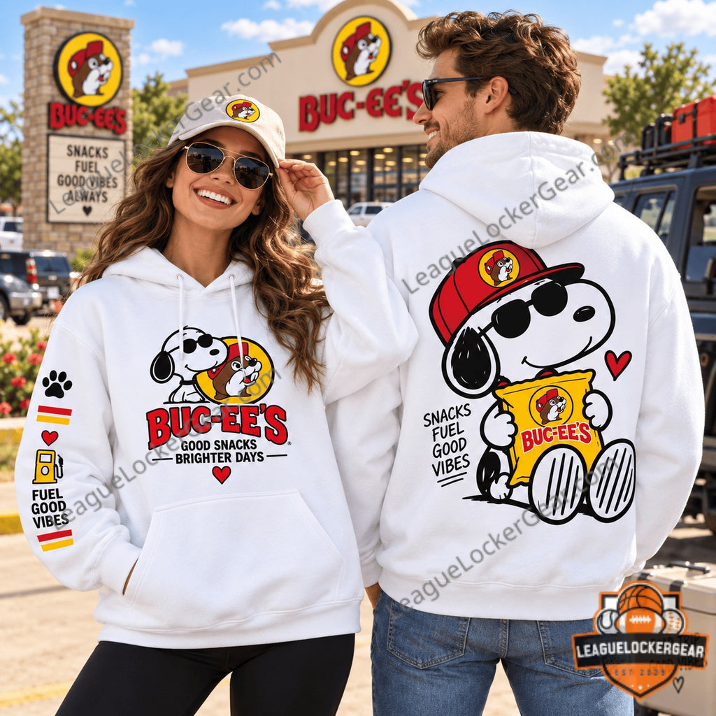 Snoopy x Buc-ee's Snacks Fuel Good Vibes Hoodie