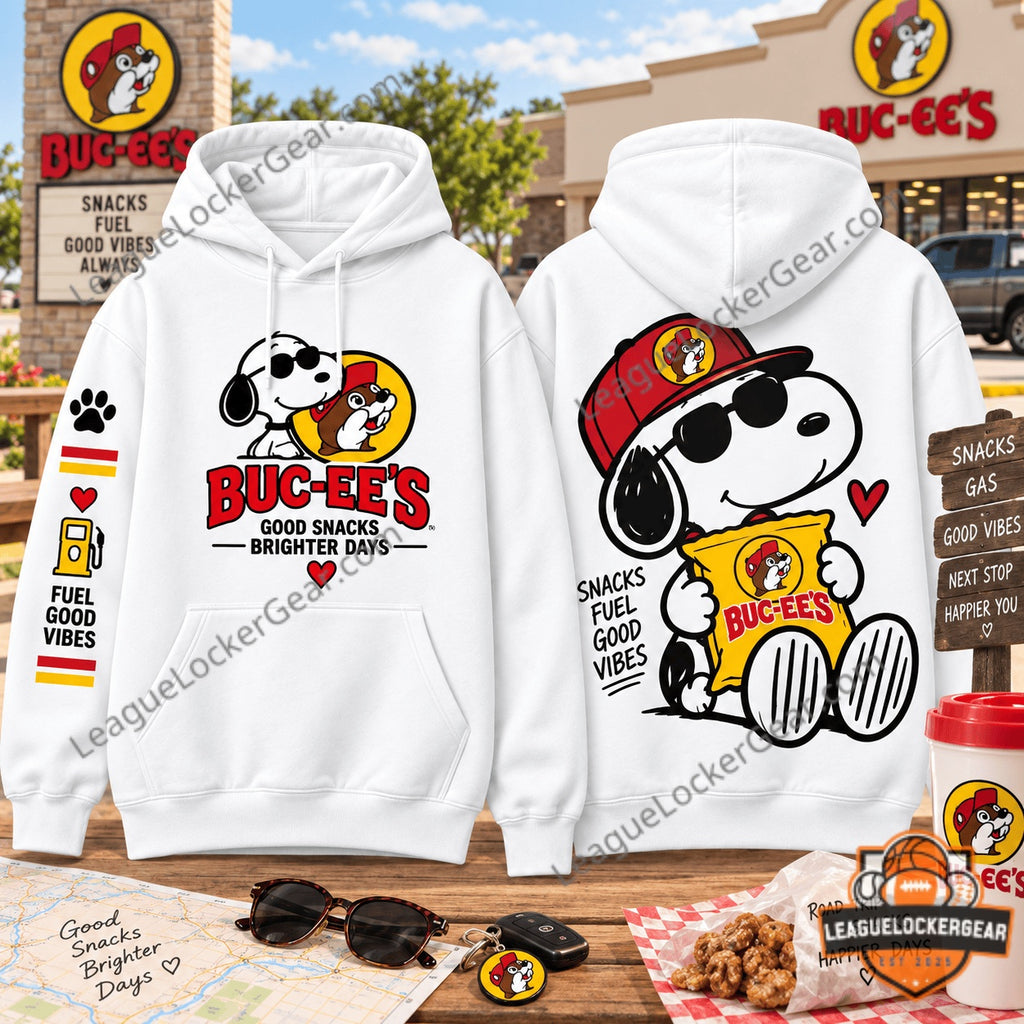 Snoopy x Buc-ee's Snacks Fuel Good Vibes Hoodie