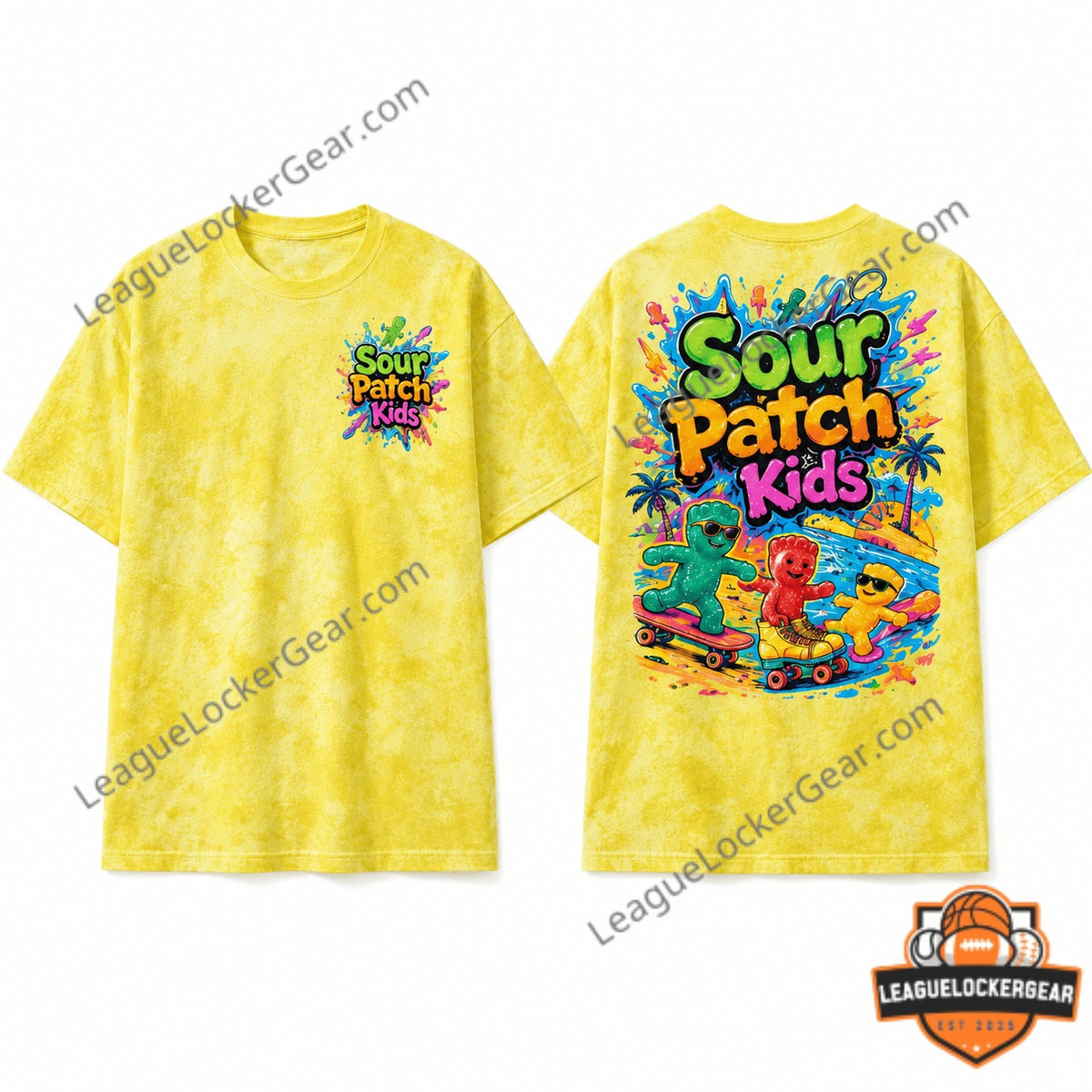 Sour Patch Kids Summer Beach Skateboarding T-Shirt - LeagueLockerGear