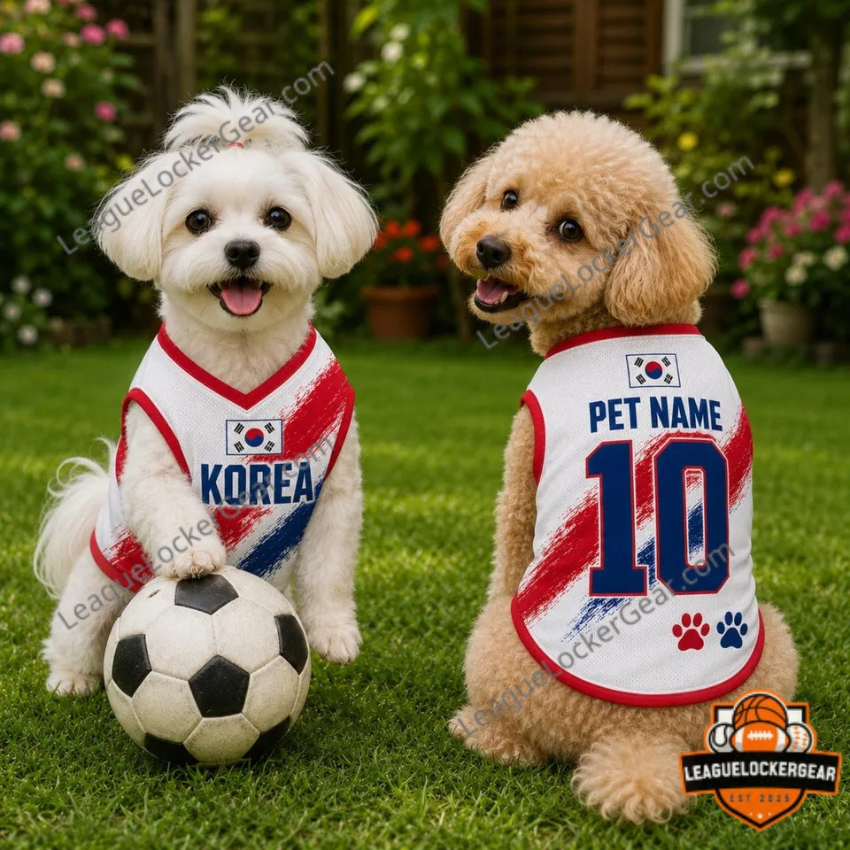 Korea National Football Team World Cup 2026 Custom Pet Jersey - LeagueLockerGear