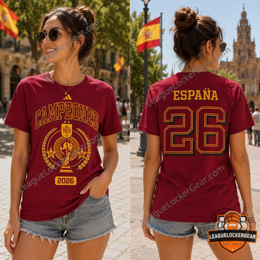 Spain Campeones Champions 2026 T-Shirt - LeagueLockerGear