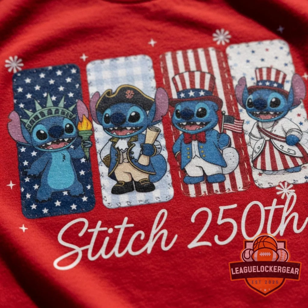 Stitch 250th United States Anniversary T-Shirt - LeagueLockerGear