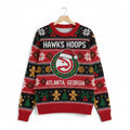 Atlanta Hawks Ugly Christmas Sweater – Hawks Hoops Gingerbread Jumper NBA - LeagueLockerGear