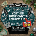 Personalized Philadelphia Eagles Ugly Christmas Sweater - Custom Text Fly Eagles Fly Fan Gift - LeagueLockerGear