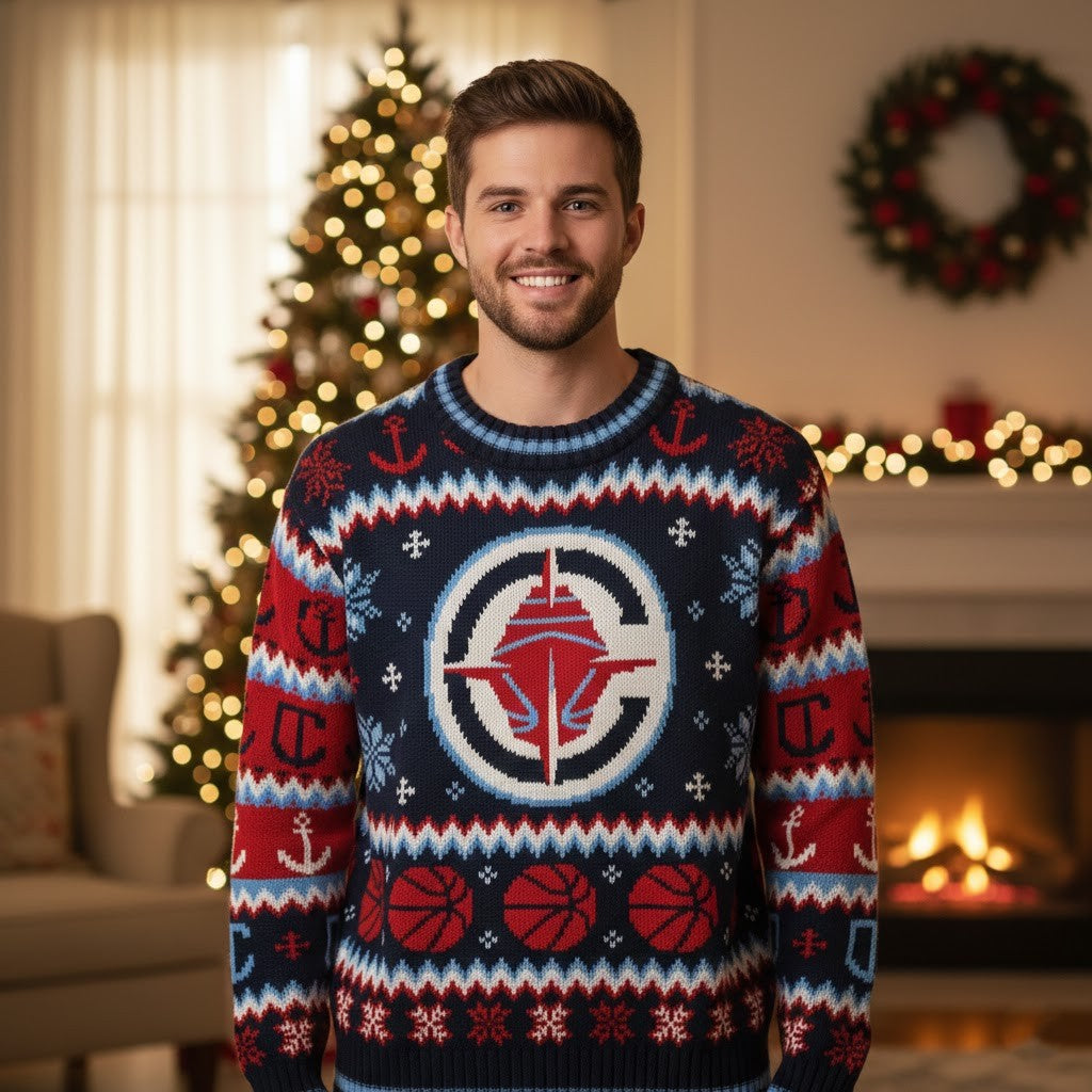 LA Clippers Ugly Christmas Sweater – Nautical Anchor Christmas NBA Exclusive Apparel - LeagueLockerGear