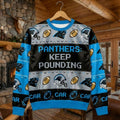 Carolina Panthers Ugly Christmas Sweater – NFL “Keep Pounding” Exclusive Spirit Pullover - LeagueLockerGear