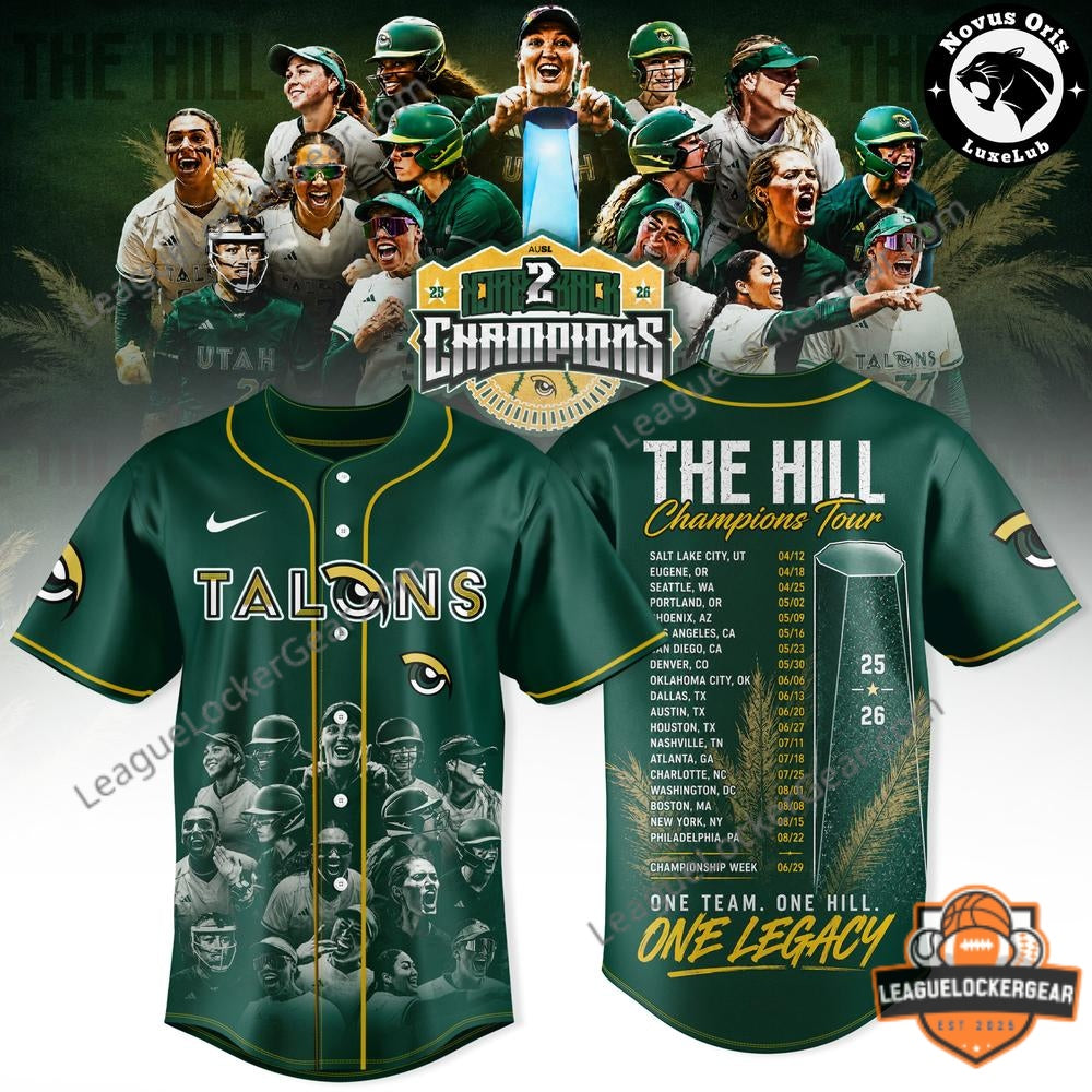 Talons The Hill Back To Back Champions Tour 2026 Baseball Jersey - LeagueLockerGear