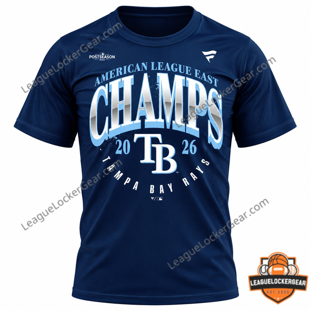 Rays 2026 AL East Champions T-Shirt & Cap