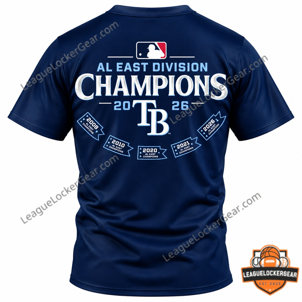 Rays 2026 AL East Champions T-Shirt & Cap
