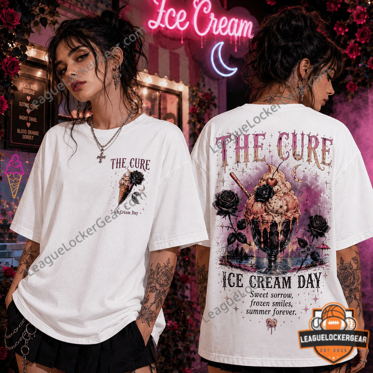 The Cure Gothic Ice Cream Day T-Shirt - LeagueLockerGear