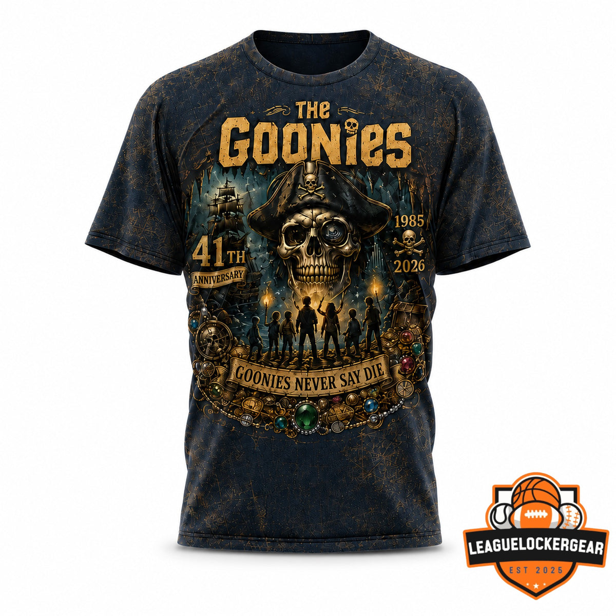 The Goonies 41st Anniversary 1985-2026 T-Shirt - LeagueLockerGear