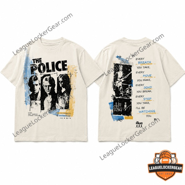 The Police Every Breath You Take Synchronicity Tour 1983 T-Shirt - LeagueLockerGear