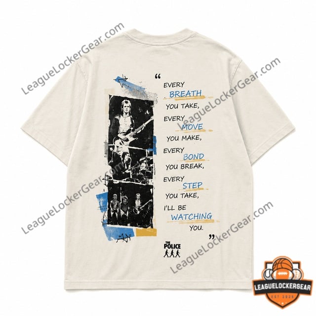 The Police Every Breath You Take Synchronicity Tour 1983 T-Shirt - LeagueLockerGear