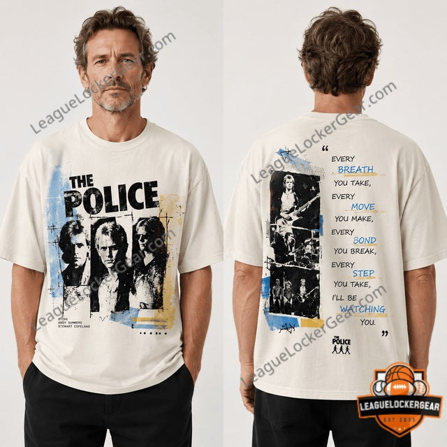 The Police Every Breath You Take Synchronicity Tour 1983 T-Shirt - LeagueLockerGear