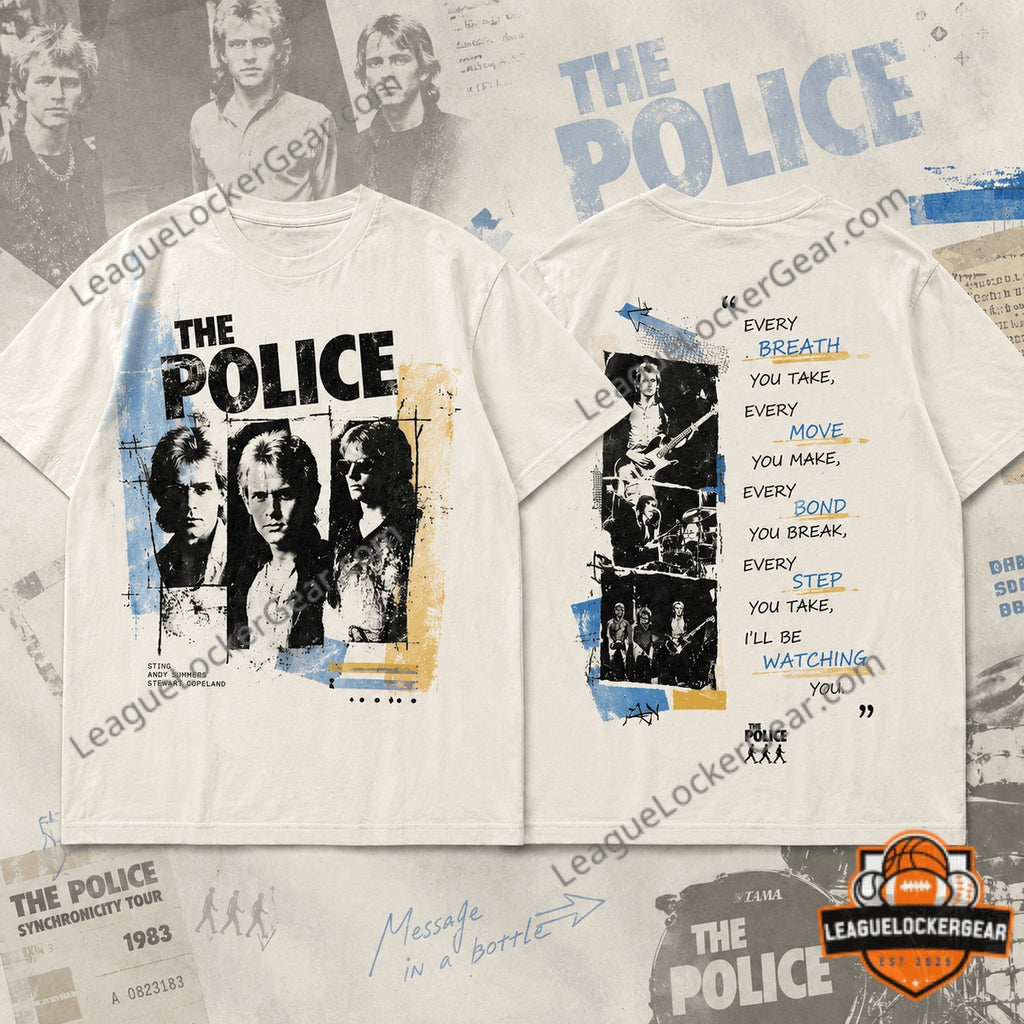 The Police Every Breath You Take Synchronicity Tour 1983 T-Shirt - LeagueLockerGear