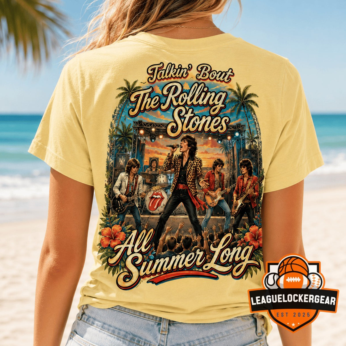 The Rolling Stones Summer Vibes All Summer Long T-Shirt - LeagueLockerGear