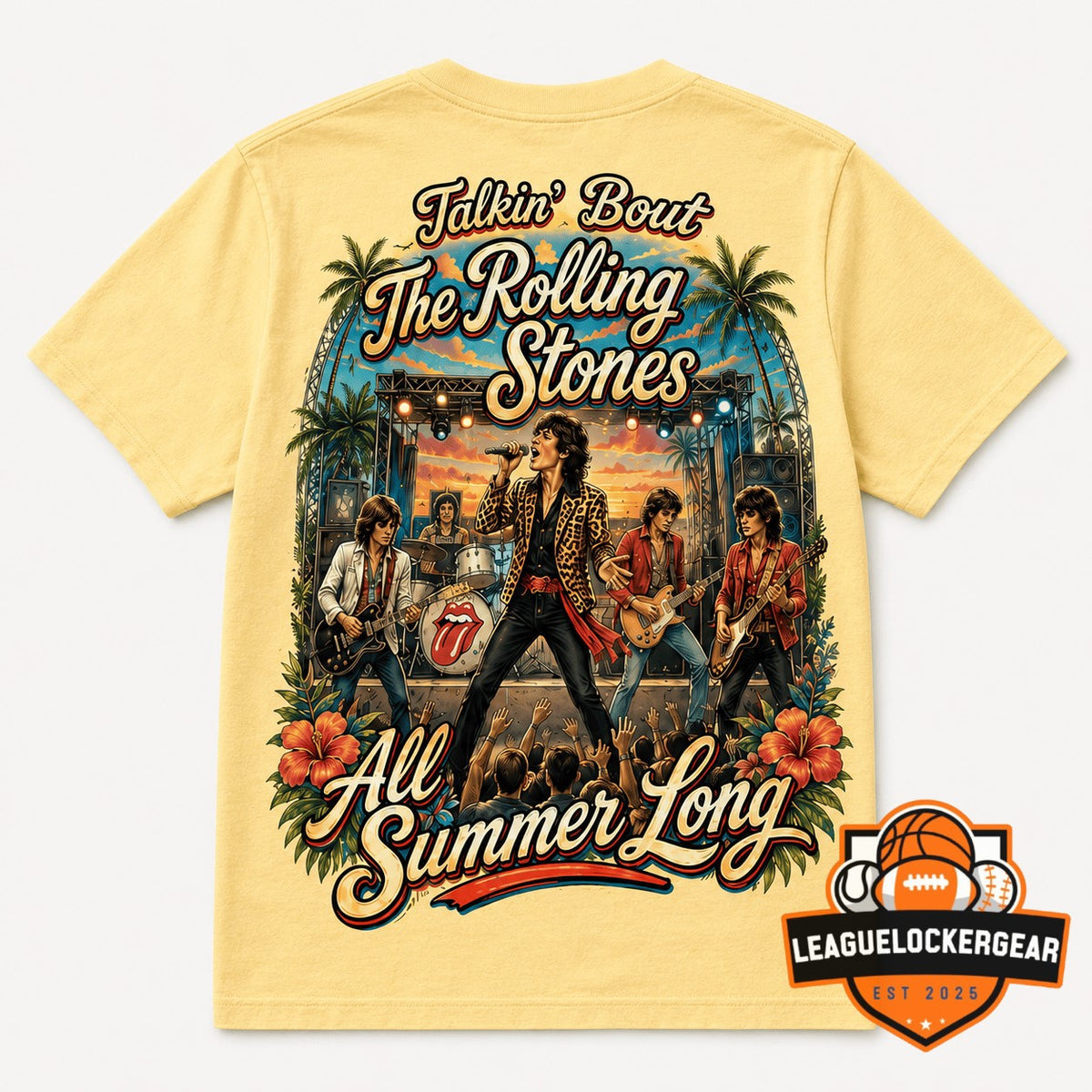 The Rolling Stones Summer Vibes All Summer Long T-Shirt - LeagueLockerGear