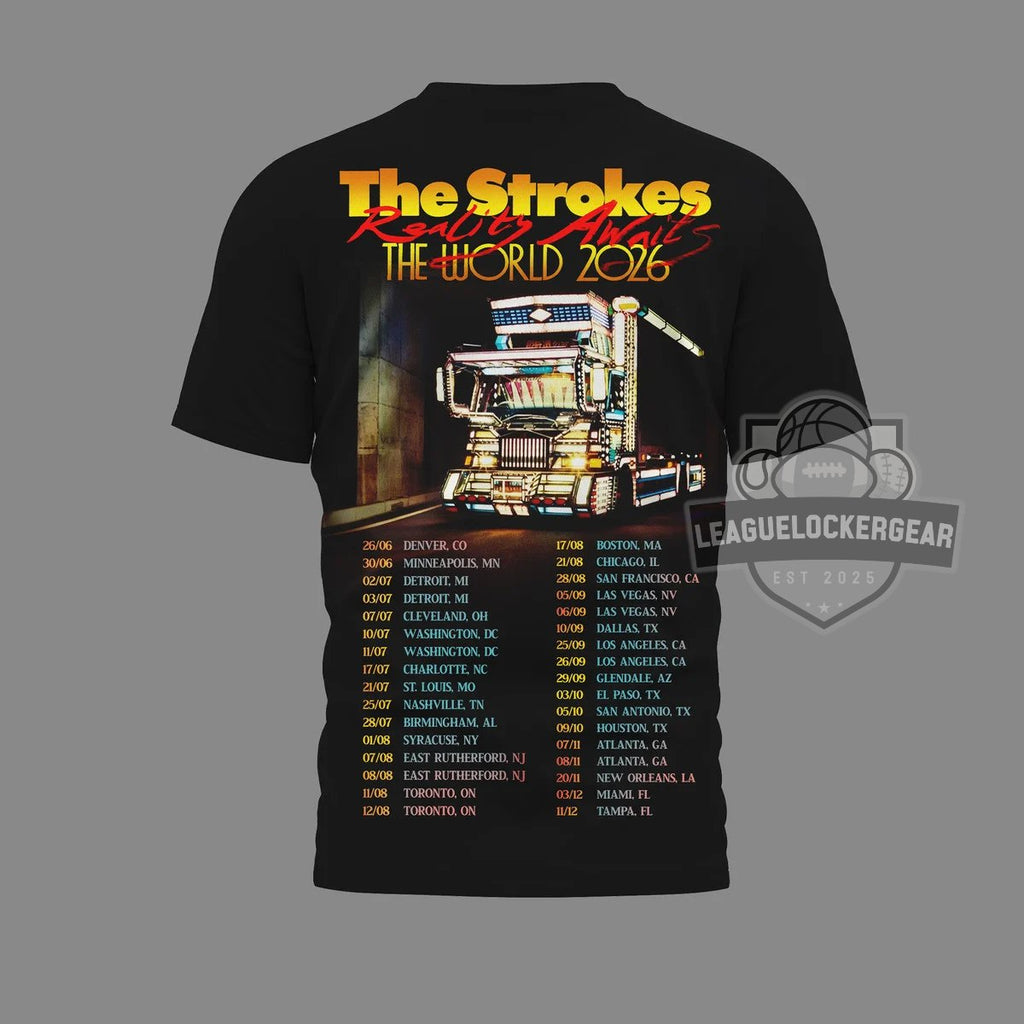 The Strokes Reptilia Awaits The World 2026 T-Shirt - LeagueLockerGear