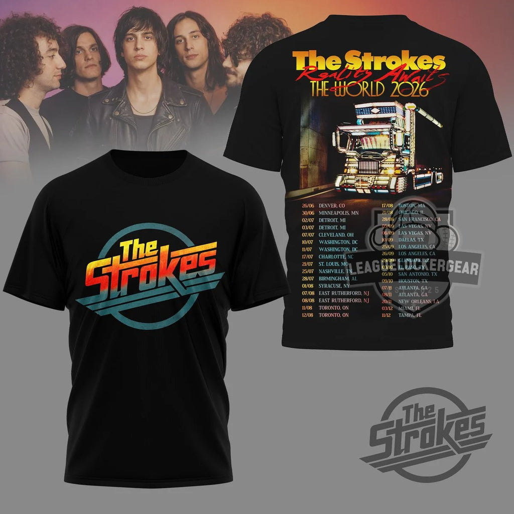 The Strokes Reptilia Awaits The World 2026 T-Shirt - LeagueLockerGear