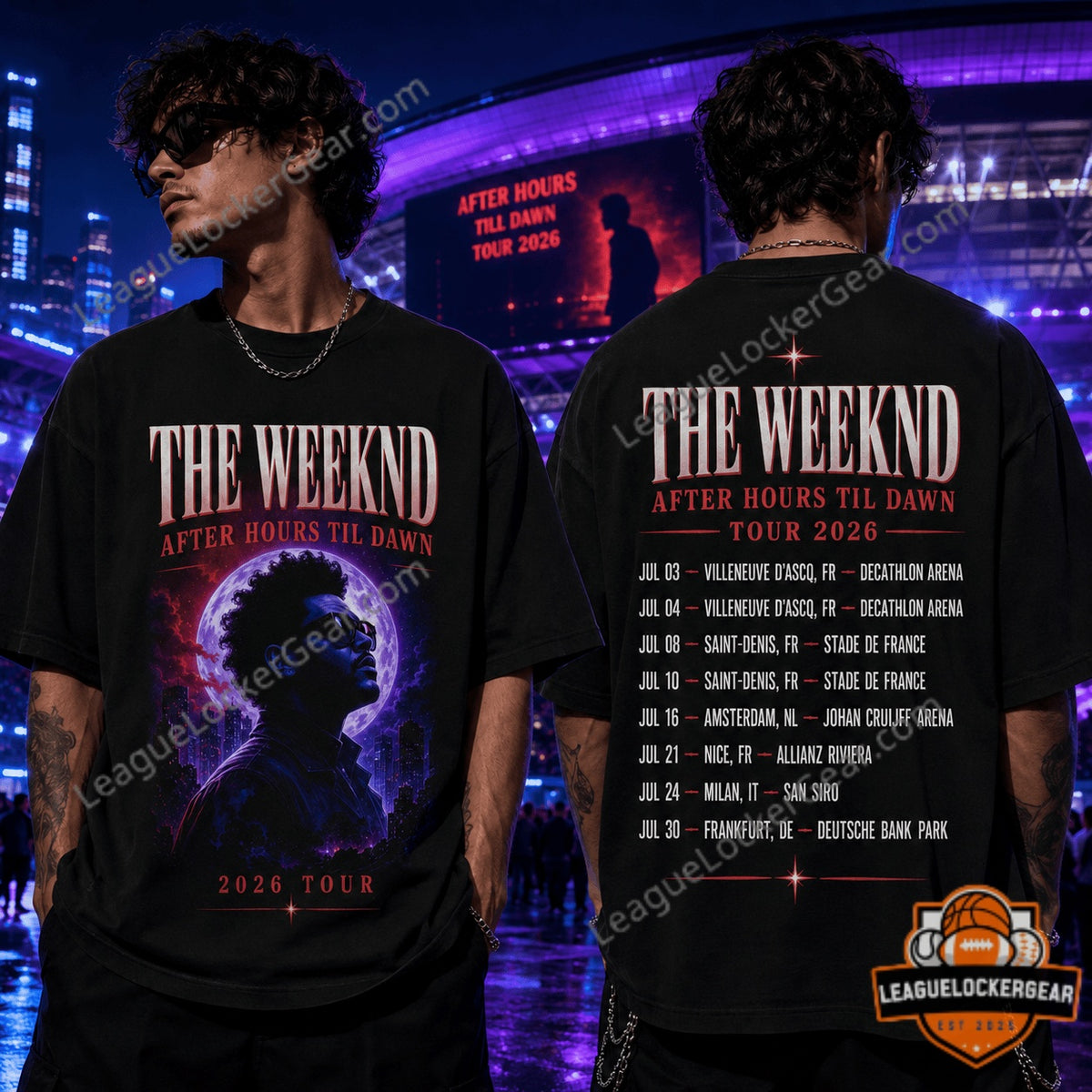 The Weeknd After Hours Til Dawn Tour 2026 T-Shirt - LeagueLockerGear