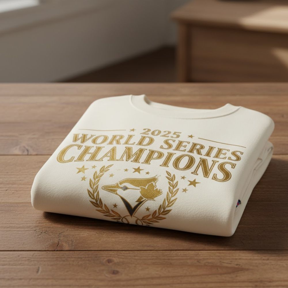 Toronto Blue Jays 2025 World Series Champions Gold Edition Sweatshirt - LeagueLockerGear