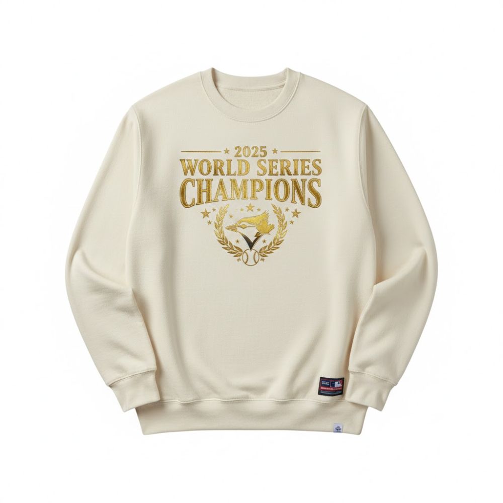 Toronto Blue Jays 2025 World Series Champions Gold Edition Sweatshirt - LeagueLockerGear