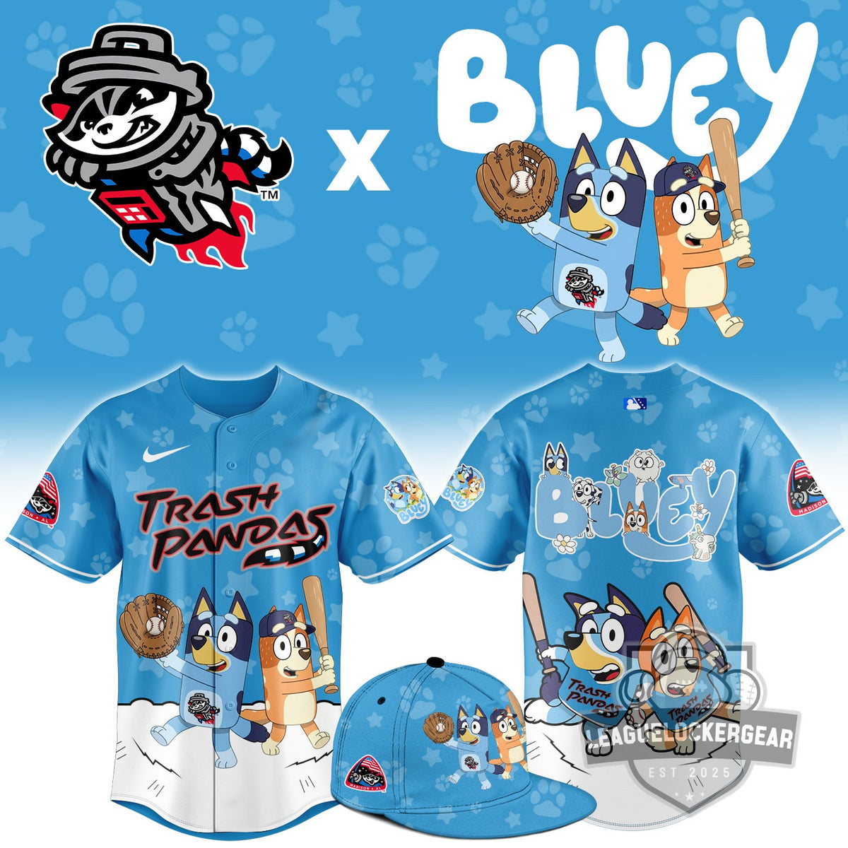 Trash Pandas X Bluey Baseball Jersey - LeagueLockerGear