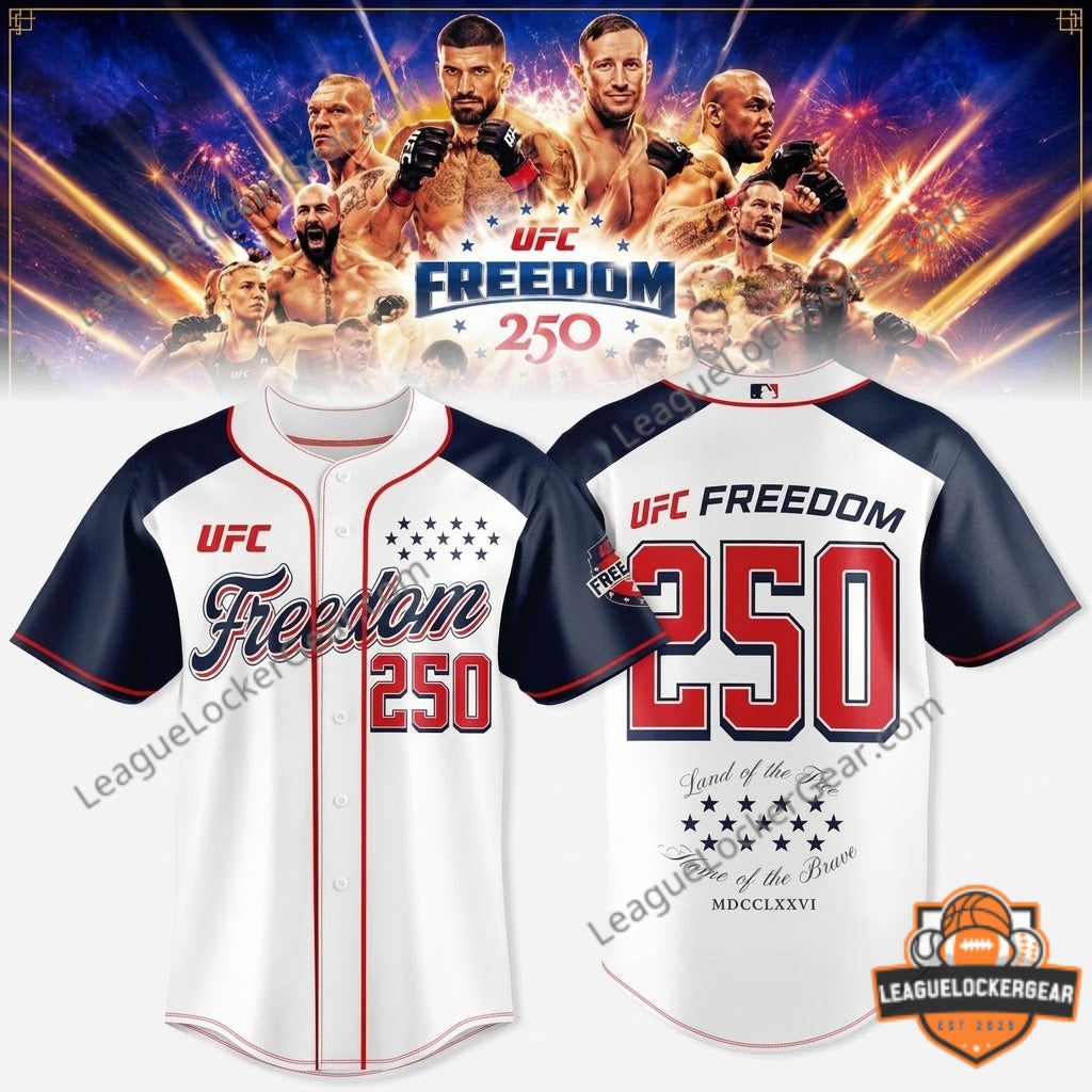 UFC America 250th Anniversary Baseball Jersey - LeagueLockerGear