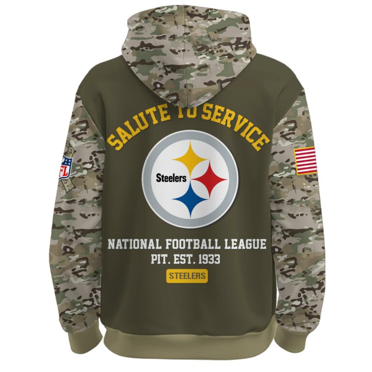 Pittsburgh Steelers Salute to Service Veteran Hoodie and Cap – 2025 Exclusive NFL Military Appreciation Gear - LeagueLockerGear