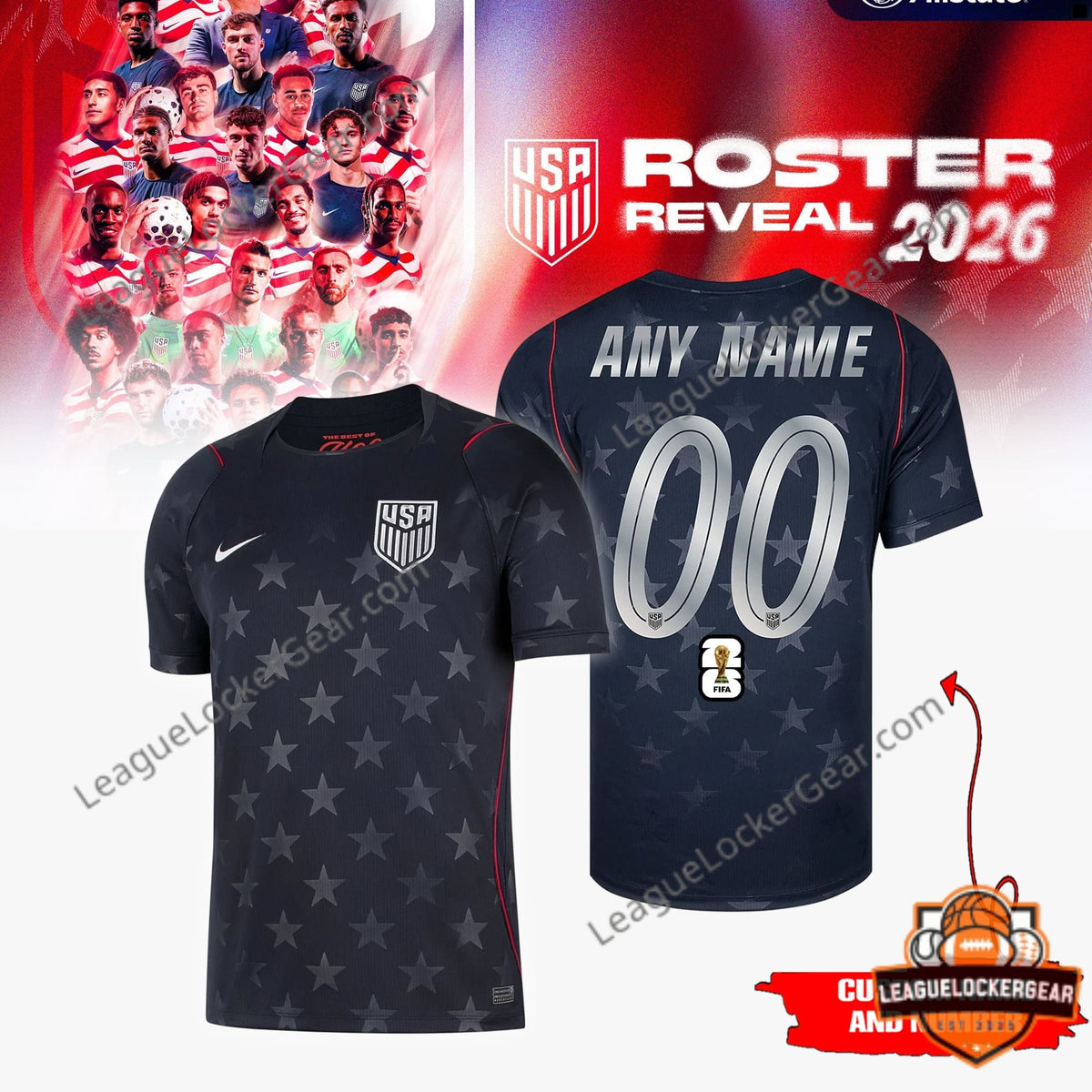 USA Soccer Team 2026 Roster Reveal Customizable Soccer Jersey - LeagueLockerGear