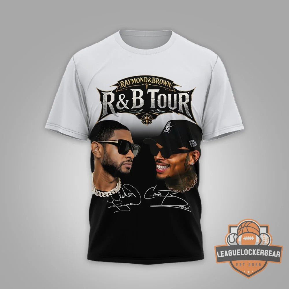 Usher Chris Brown Raymond & Brown R&B Tour 2026 T-Shirt - LeagueLockerGear