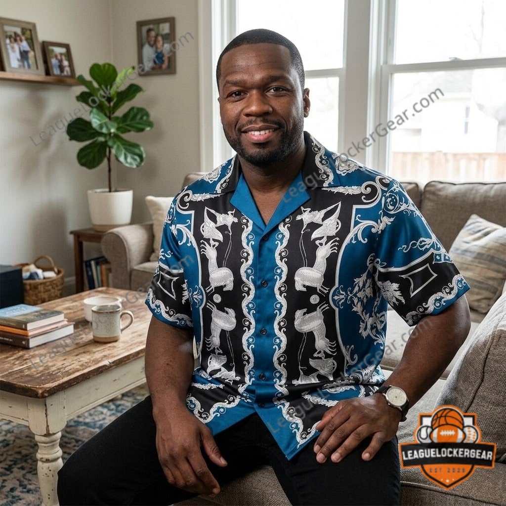50 Cent Versace Hall of Heroes Hawaiian Shirt - LeagueLockerGear