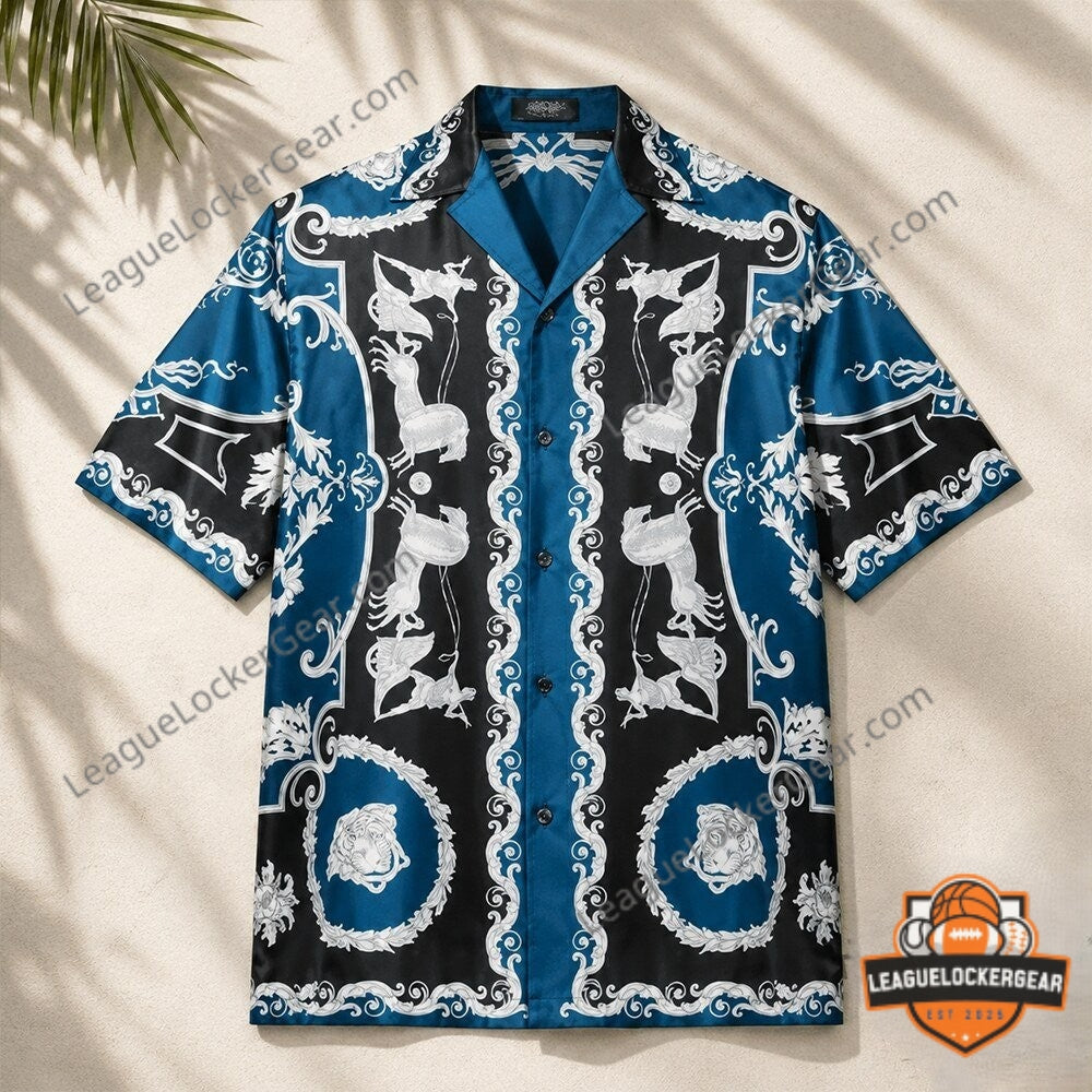 50 Cent Versace Hall of Heroes Hawaiian Shirt - LeagueLockerGear