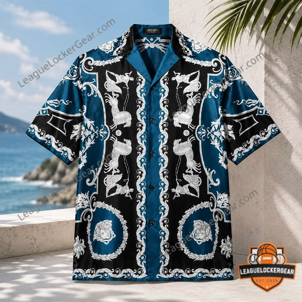 50 Cent Versace Hall of Heroes Hawaiian Shirt - LeagueLockerGear