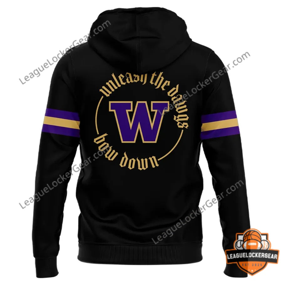 Washington Football Team Unleash The Dawgs Bow Down Black Uniform Hood