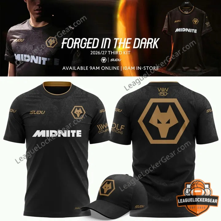 Wolverhampton Wanderers 2026/27 Third Kit Forged in the Dark