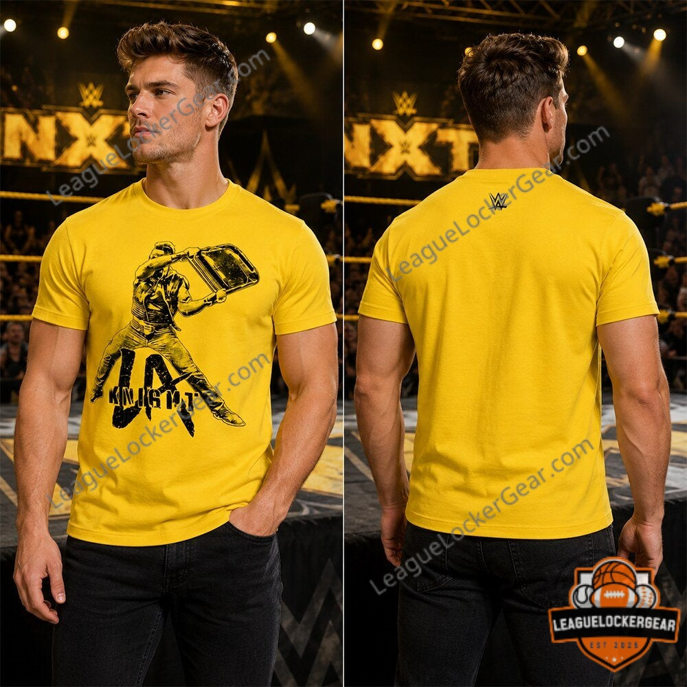 WWE LA Knight Folding Chair Silhouette T-Shirt - LeagueLockerGear