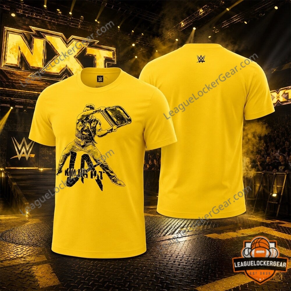 WWE LA Knight Folding Chair Silhouette T-Shirt - LeagueLockerGear